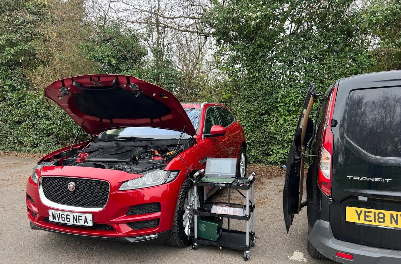 Jaguar F-Pace remap on the driveway