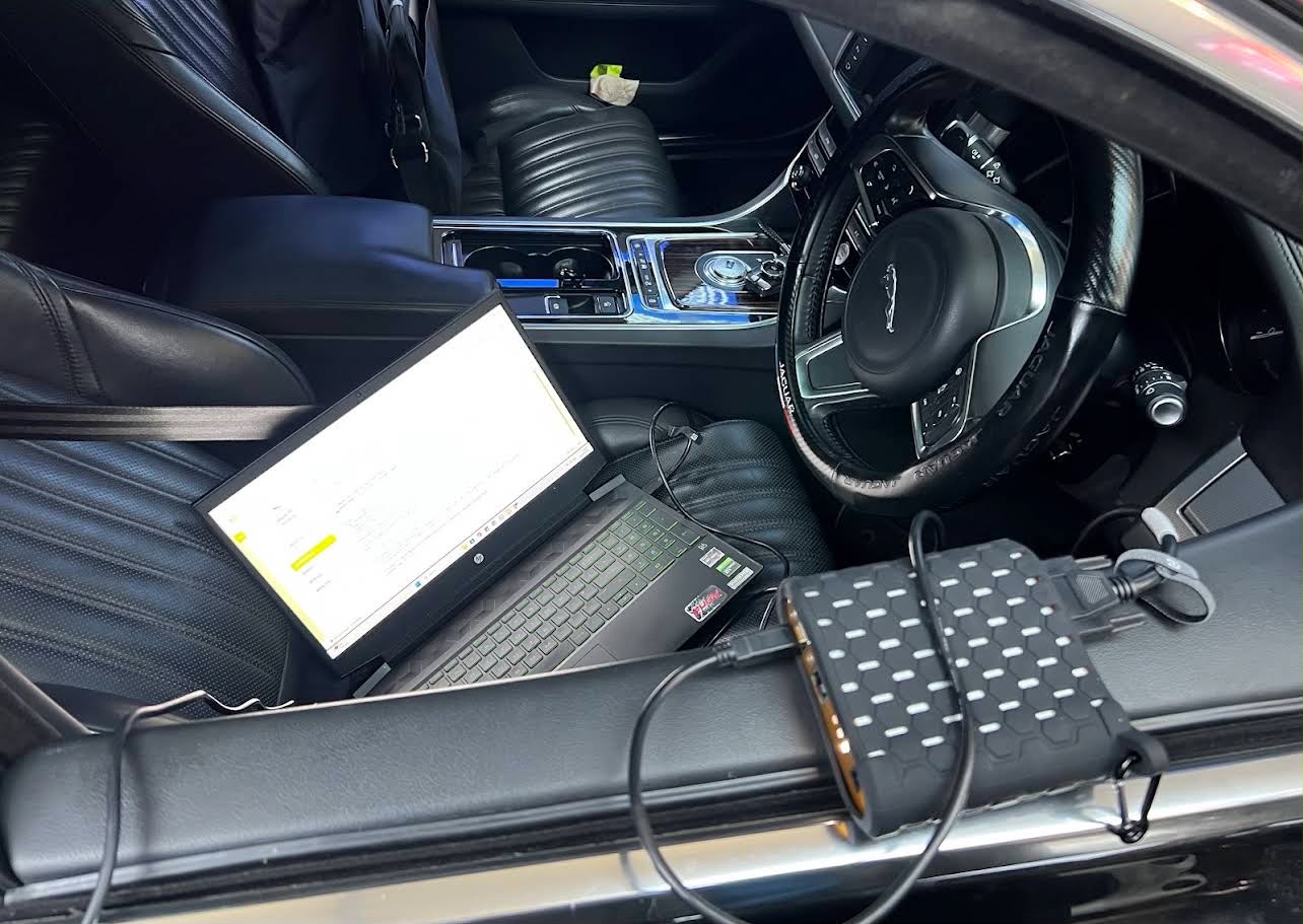 Jaguar interior ECU remap in progress