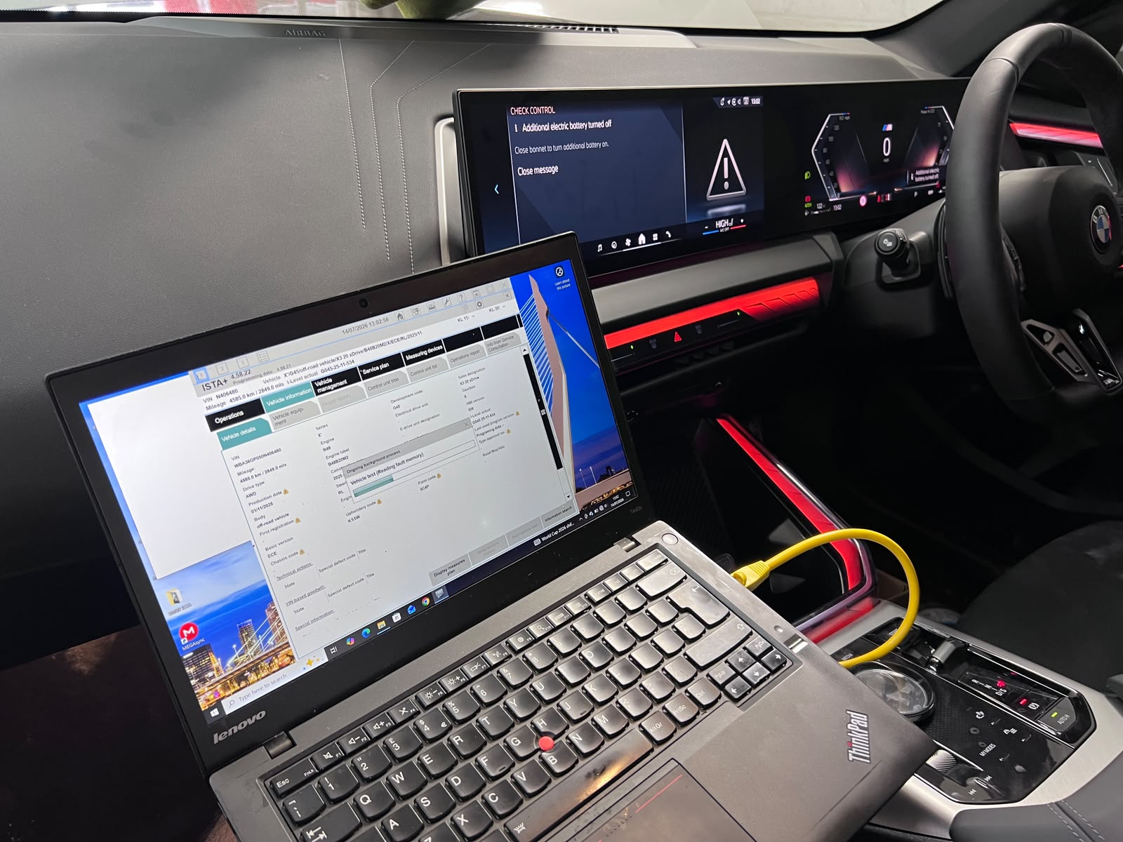 BMW iX3 dealer-level coding with ISTA+
